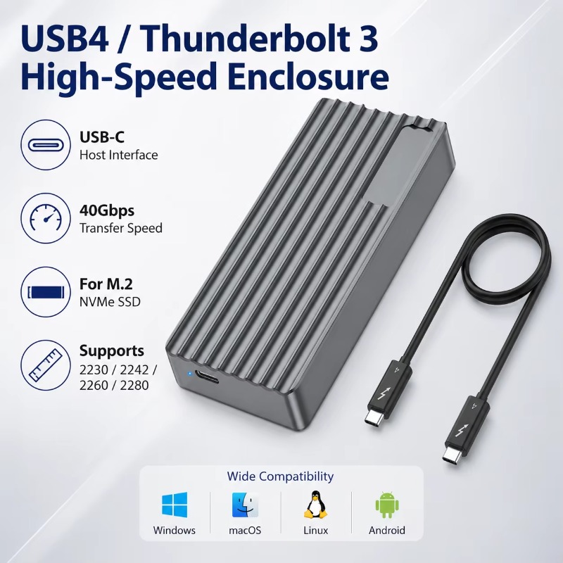 TBT3/USB4 M.2 NVMe SSD Enclosu - External Ssd recension och pris